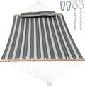 2 Person Hammocks for Outside, Double Quilted Fabric Outdoor Hammock by GafeteOutdoorLiving