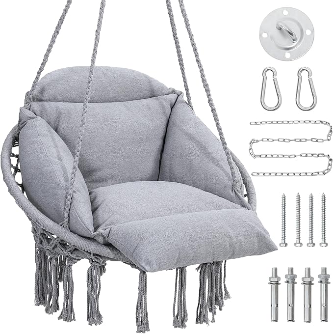 Macrame Hammock Hanging Swinging Chair by KROFEM