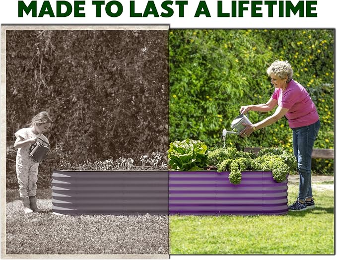 9-in-1 Galvanized Steel Raised Garden Bed // 8×2×1.5 ft Modular Planter - Image 4