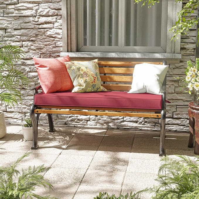 Premium Outdoor Bench Cushions for Patio Furniture 3.5inches Memory Foam Bench - Image 2