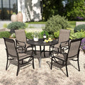 PHI VILLA Round Patio Dining Set by PHIVILLAThepioneerofcomfortablehouseholdsupplies