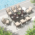 ALAULM 9-Piece Patio Dining Table and Chairs by ALAULM