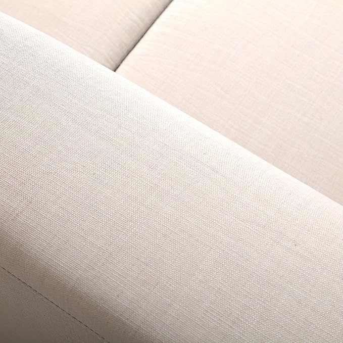 5 Piece Outdoor Beige Compressed Foam Sectional Sofa and Table Set - Image 6