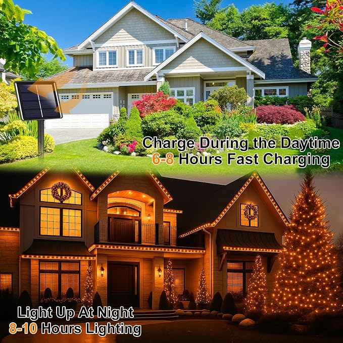 Extra-Long 144FT Solar String Lights - Image 2