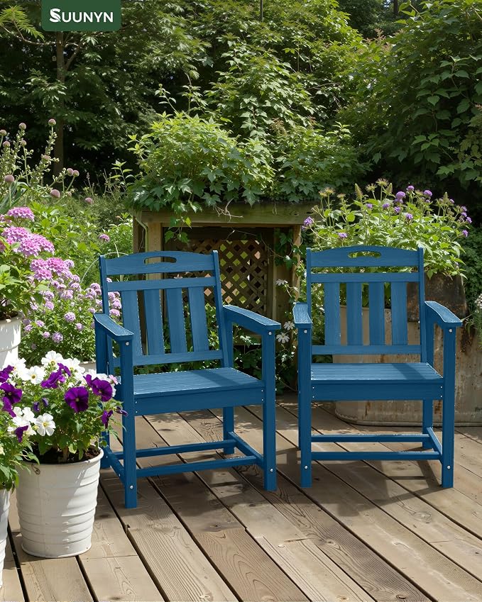 Set of 2 Weatherproof Patio Chairs - Image 8
