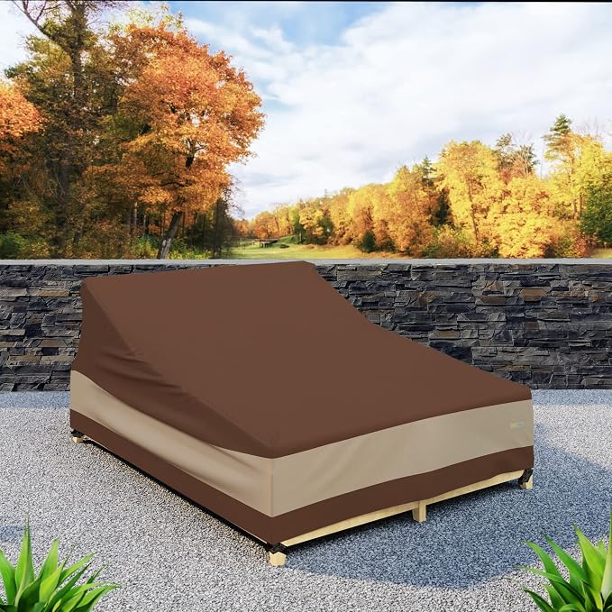 DUCKCOVERS Ultimate Waterproof 82 Inch Double Wide Patio Chaise Lounge Chair - Image 8