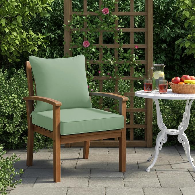 Outdoor Chair Cushions, Waterproof Back Pillow and Seat Cushion Set - Image 2