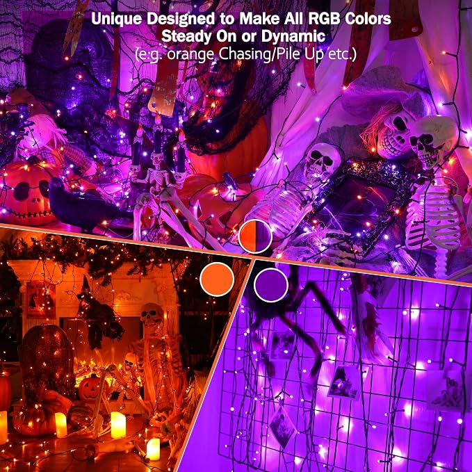 Brizled Color Changing RGB Christmas Lights, 66ft 200 LED Easter String Lights - Image 7