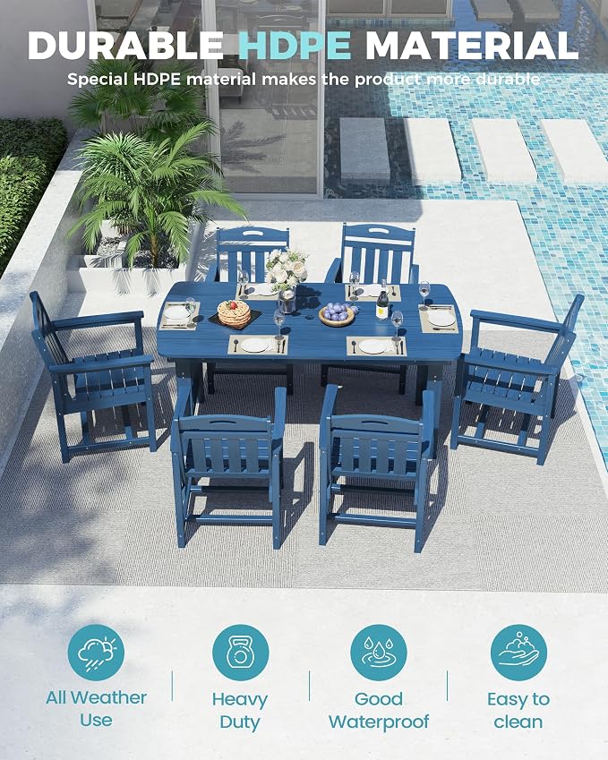 Ciokea HDPE Outdoor Dining Table - Image 3