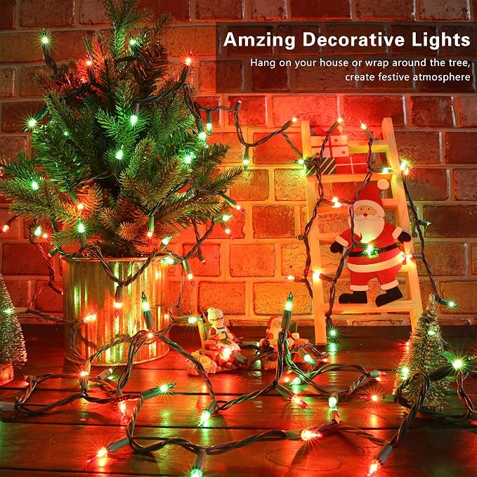 BrizLabs Red & Green Christmas Lights, UL Certified Incandescent Christmas - Image 4