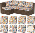 8Pcs Square Large Stretch Patio Cushion Covers, Couch & Sofa Replacement by VORSHAPE
