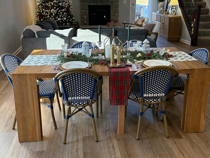 PURPLE LEAF Bistro Chair French Hand-Woven Wicker Chairs - Image 2