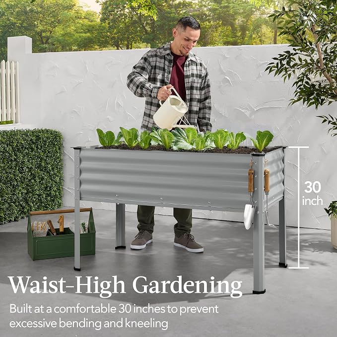 Best Choice Products 48x24x30in Galvanized Raised Garden Bed, Metal Elevated - Image 3