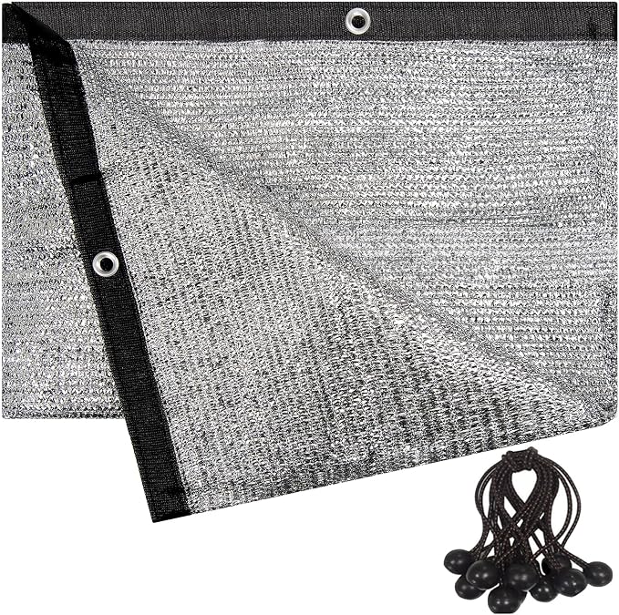 90% Sun Block Aluminum Foil Shade Cloth, by UNIUP