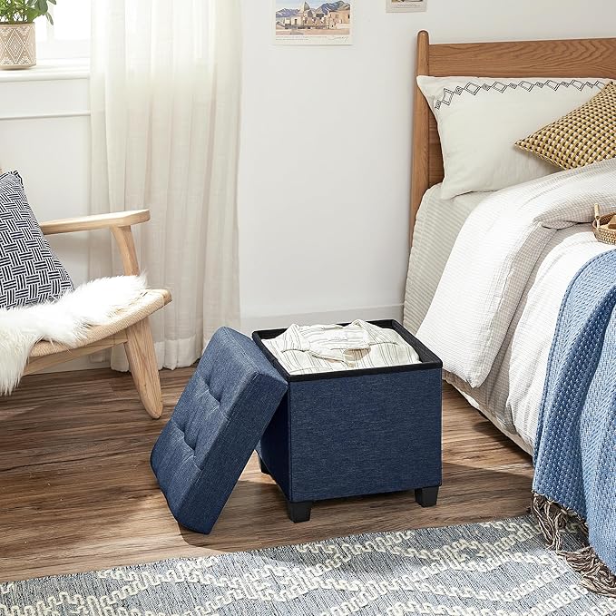 SONGMICS Storage Ottoman, Small Ottoman Foot Rest - Image 5
