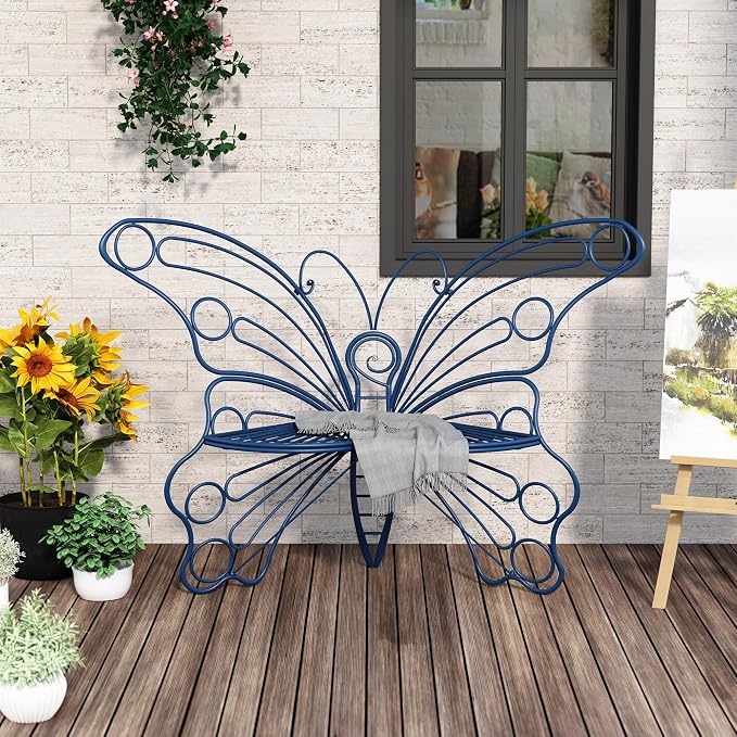 50 Inches Outdoor Bench, Garden Bench by DIBRATY
