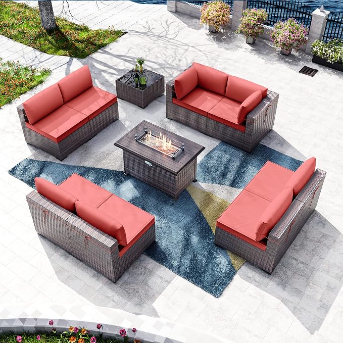 Kullavik 10 Pieces Outdoor Patio Furniture Set by KULLAVIK