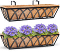 HFHOME 24 inch Window Deck Rail Planter Including Coco Liner by HFHOME