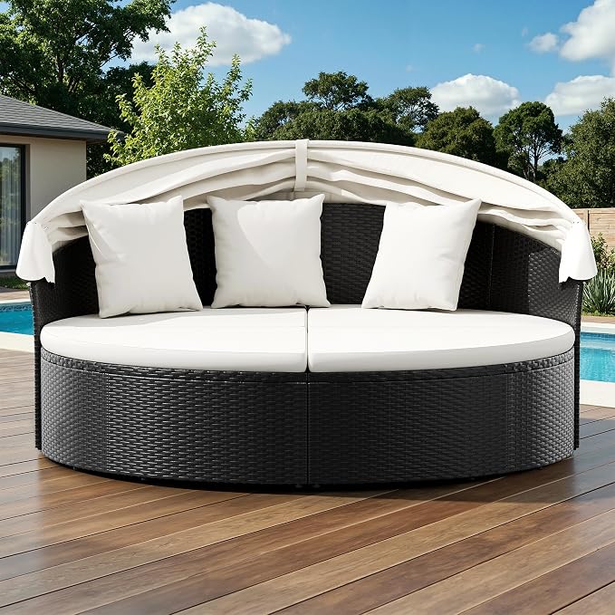 Patio Furniture Round Outdoor Daybed - Image 6