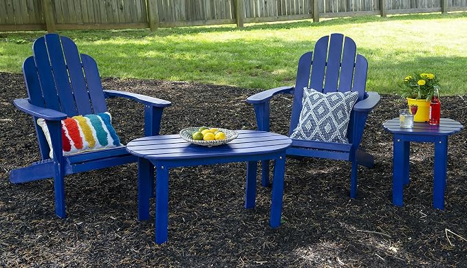 Jayde Blue Adirondack Chair by Linon - Image 2