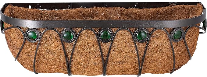 Arcadia Garden Products Hanging Window Basket Metal Trough Flower Planter - Image 3