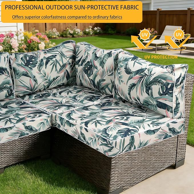 Outdoor Cushion Covers for Patio Furniture, Patio Cushion Covers Replacement - Image 4