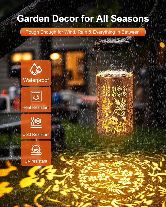 Hummingbird Solar Lanterns Outdoor Waterproof Garden Decor Birthday Gifts - Image 5