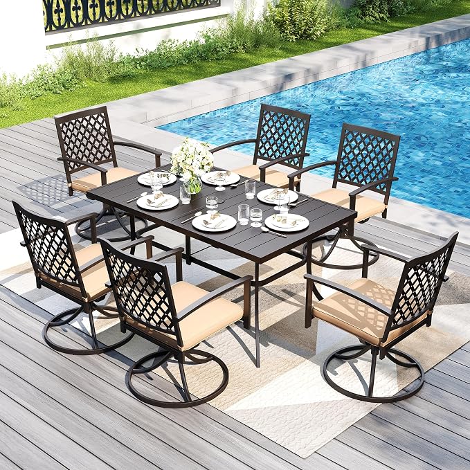 PHI VILLA 7 Pieces Outdoor Dining Set - Image 2