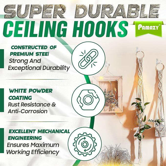 200LBS 4Pcs Rotatable Ceiling Hooks - Image 4