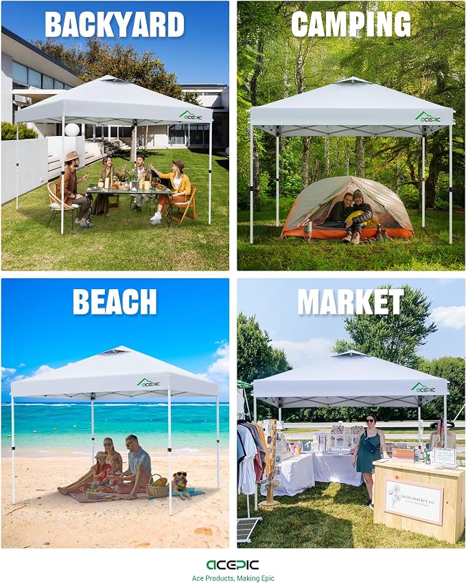 10x10 Pop Up Canopy Tent, One Push Instant Outdoor Gazebo - Image 9