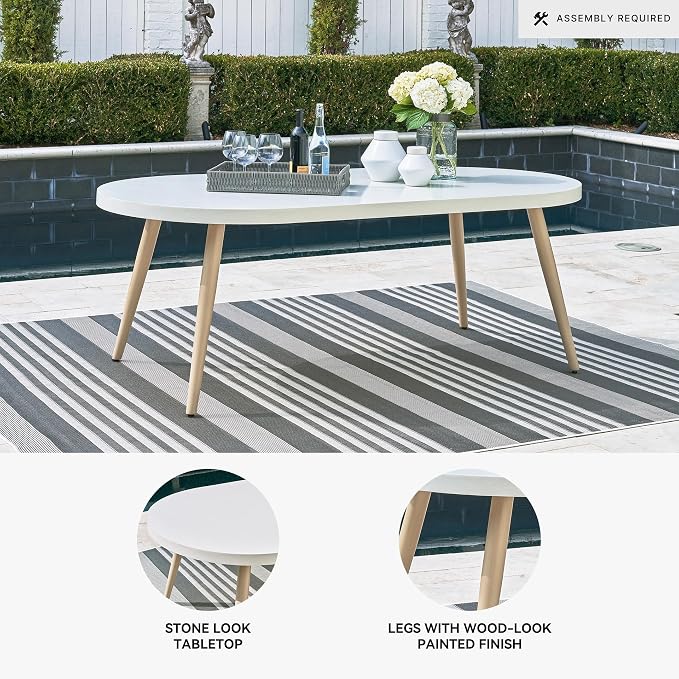 Signature Design by Ashley Seton Creek Casual Aluminum Outdoor Dining Table - Image 4