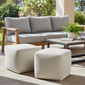 SIMPLIHOME Zelma Square Pouf – 18 inch Wide Upholstered PET Polyester Ottoman by SimpliHome