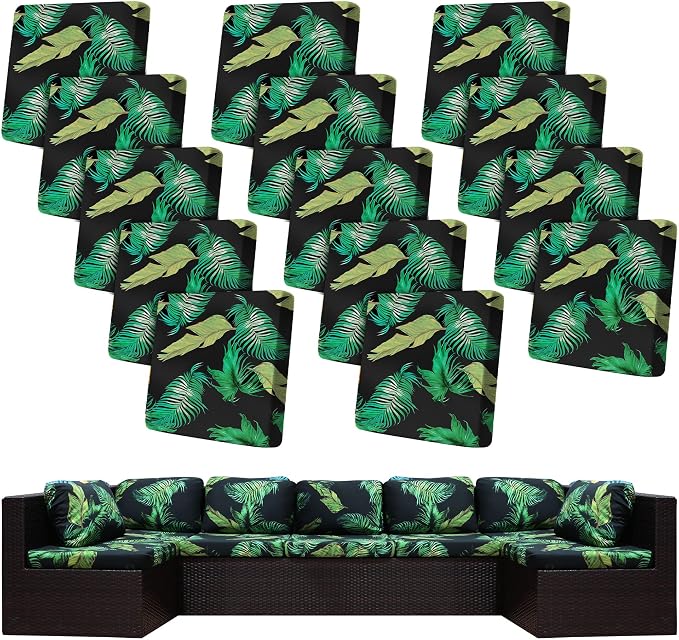 14 Pcs Stretch Patio Cushion Covers, Outdoor Couch Covers Replacement, Outdoor by BIETYONE