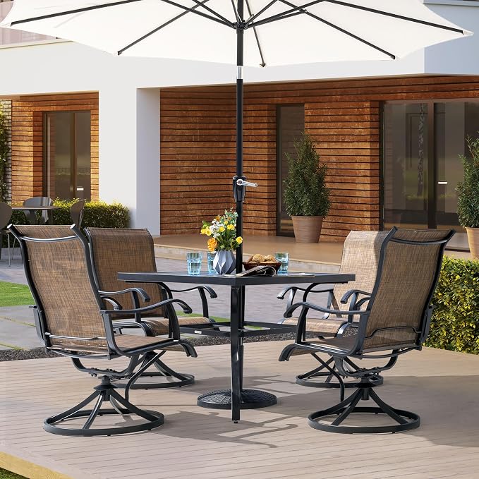 NUU GARDEN Outdoor Dining Set 5-Piece Patio Set - Image 4