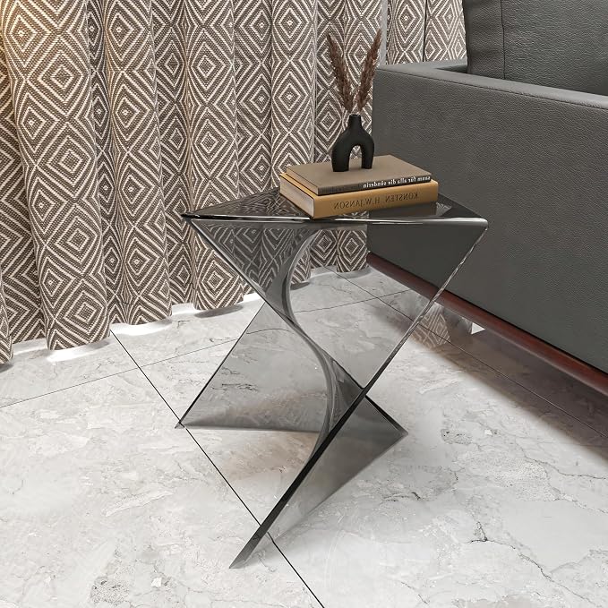 LeisureMod 15.75" Stackable Weather-Resistant Plastic Triangular Side Table - Image 3