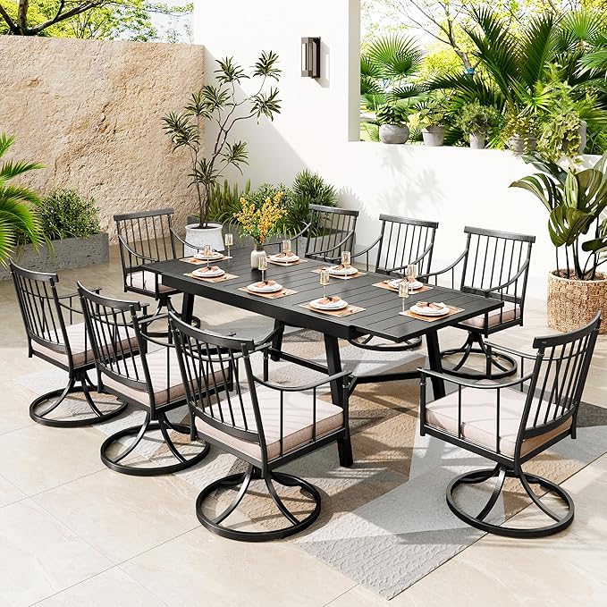 PHI VILLA 9 Pieces Outdoor Dining Set - Image 2