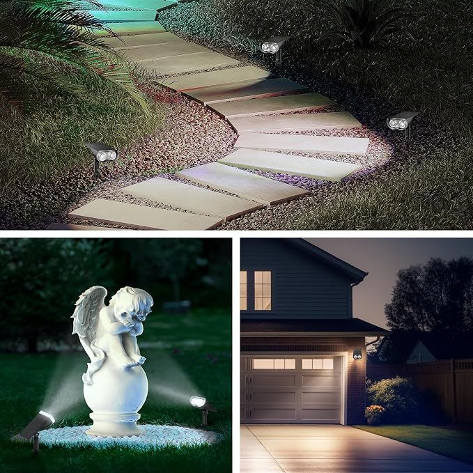 Consciot Solar Spotlights Outdoor, Daylight IP67 Waterproof 2-in-1 Solar Spot - Image 7