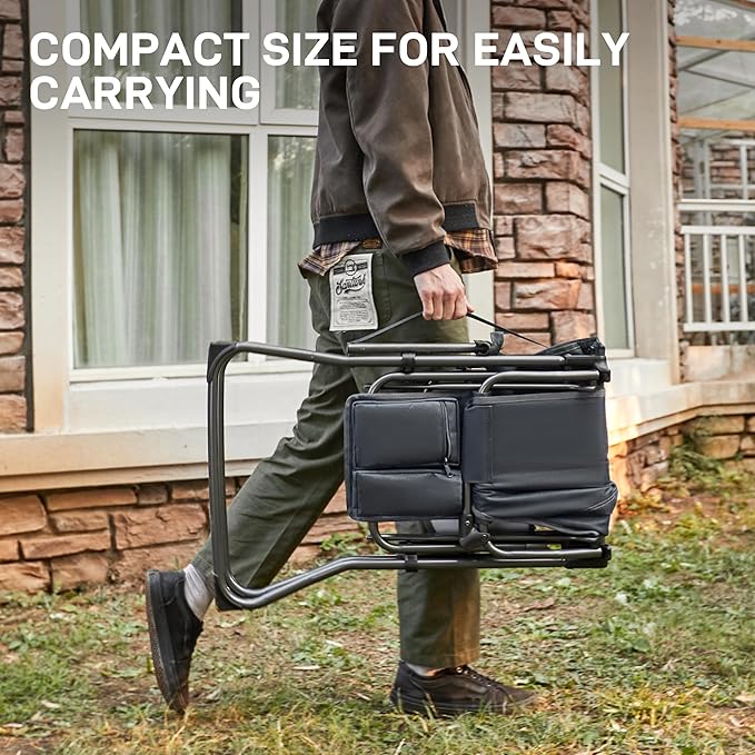 EVER ADVANCED Portable 30.7" Seat Height Tall Folding Camping Chair Directors - Image 4