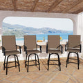 MFSTUDIO Outdoor Bar Stools Set of 4, Swivel Bar Height Patio Chairs Outdoor by MFSTUDIO