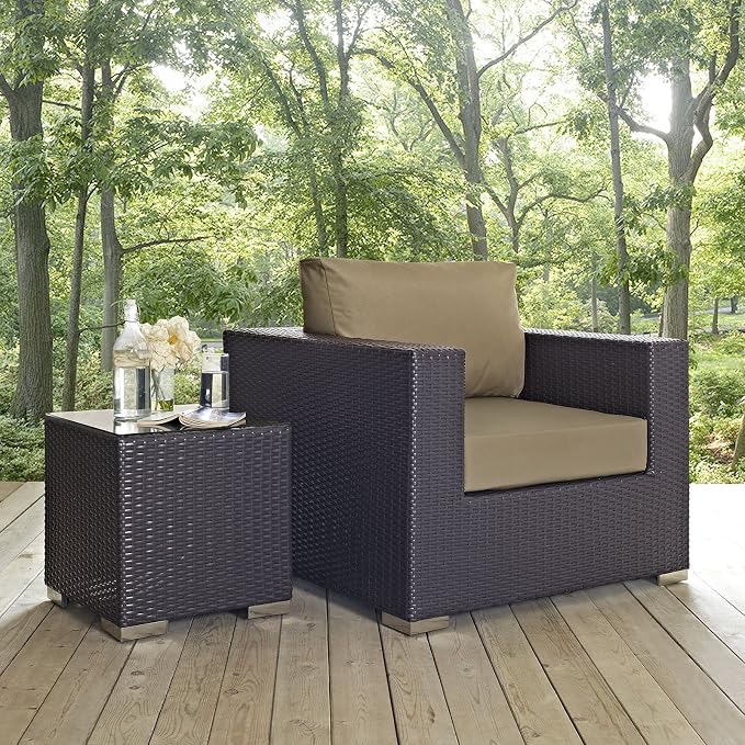 Modway Convene Wicker Rattan Outdoor Patio Arm Chair - Image 2