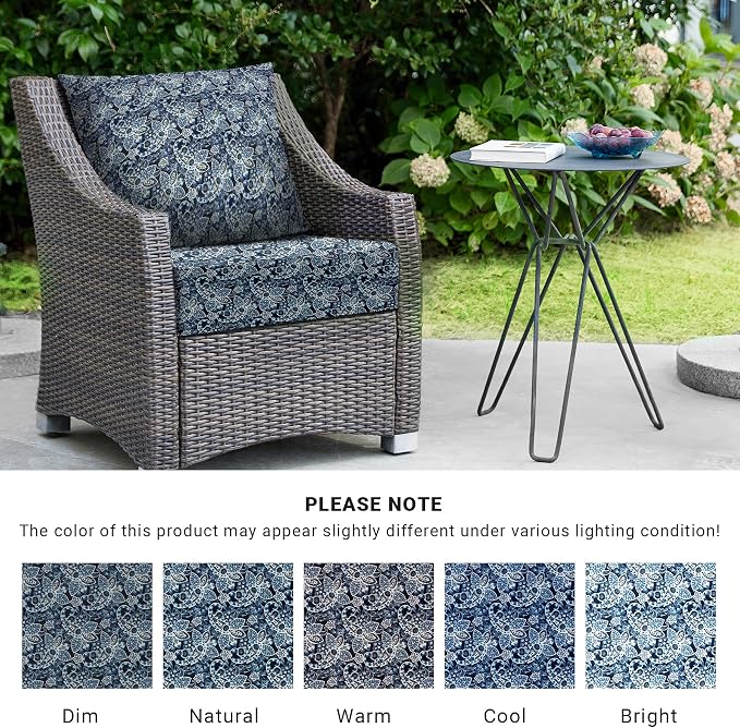 Outdoor Cushions for Patio Furniture, Outdoor Seat Cushion Set 24 x 24 x 4 Inch - Image 7