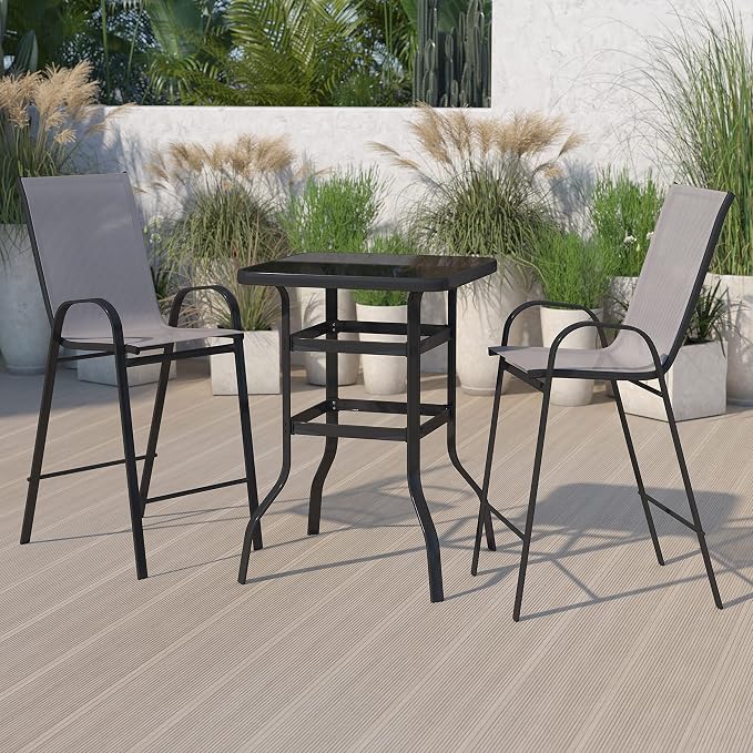 Flash Furniture Brazos Bar Table Set - Image 2
