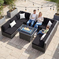 NICESOUL 9 Piece Extra Large Outdoor Patio Furniture Conversation Set by NICESOUL