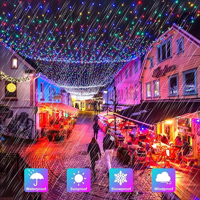 Extra-Long 288FT 800LED Solar Fairy String Lights, 8 Lighting Modes - Image 6