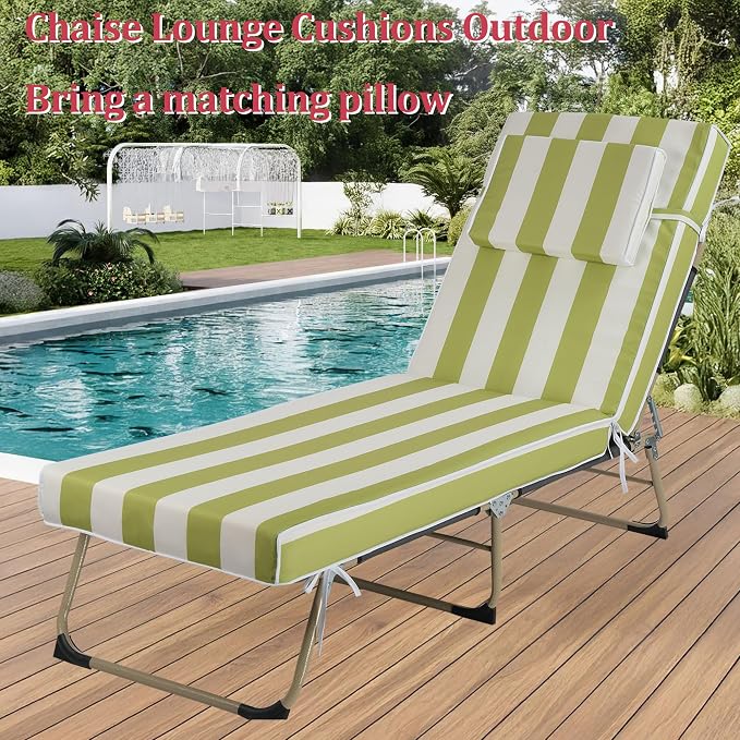Chaise Lounge Cushions Outdoor 72x21x4 Inch, Patio Lounger Chair Cushion - Image 6
