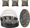 66" Round Daybed Cushion Cover & 3 Pillow Covers Set by dreahoteztil