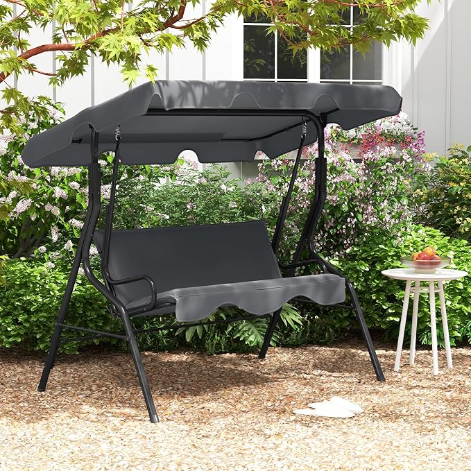Tangkula 3 Person Porch Swing, Patio Swing - Image 2