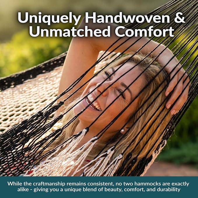 Sunnydaze Handwoven XXL Thick Cord Mayan Double Hammock - Image 2