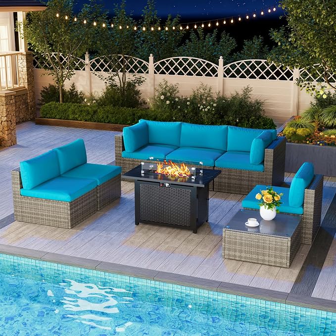 8 Pieces Outdoor Patio Furniture Set - Image 4