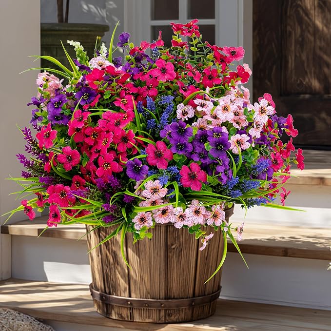 Artificial Flowers for Outdoors Fake Plants by AXYLEX